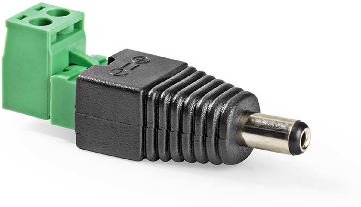 Connector voor CCTV-beveiliging  |  2-aderig naar male DC  |  5,5 x 2,1 mm